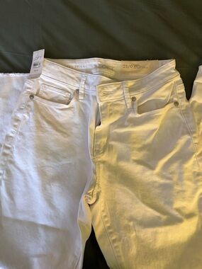 LOFT Curvy Skinny Ankle Jeans - Bright White Denim